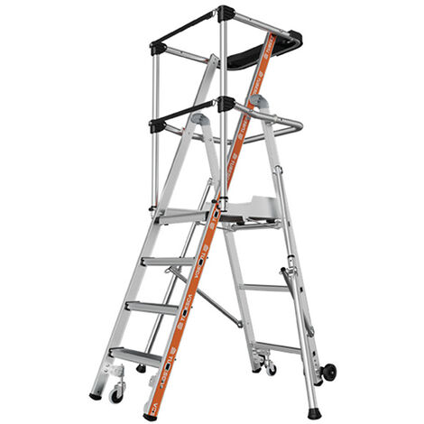 Escabeau PIRL 4 marches - Hauteur max. de travail 2,94m - 2274114
