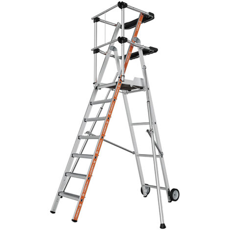 Escabeau PIRL 7 marches - Hauteur max. de travail 3.63m - 2274157