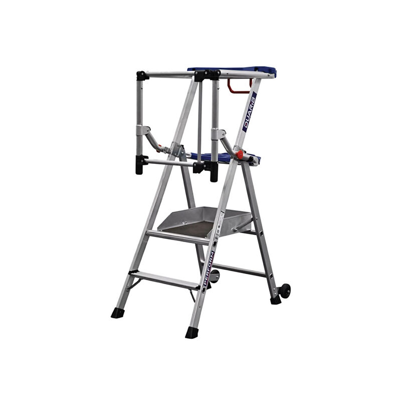 Escabeau pirl - Garde-corps articulé - Hauteur max de travail 2,52m - PIRLF2-P