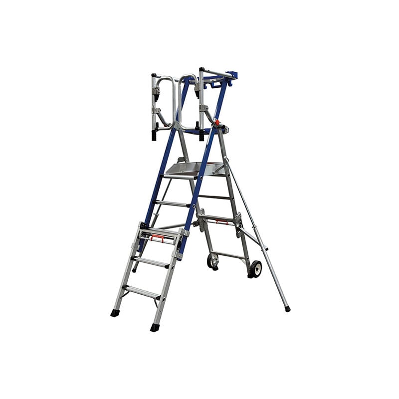 Pirl télescopique de 6 à 9 marches - Hauteur max de travail 4,30m - PIRLXT9-U