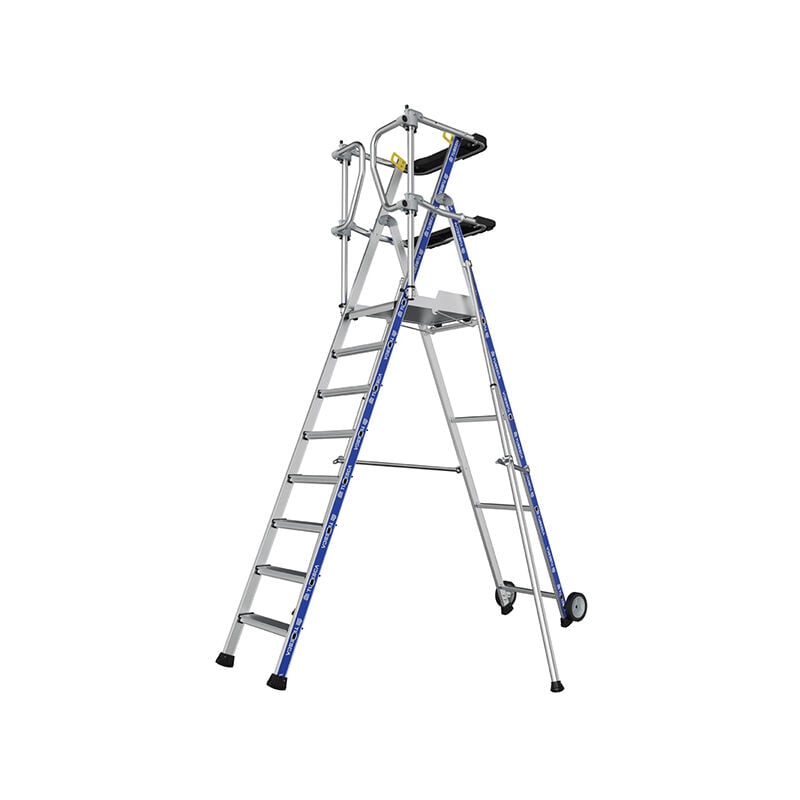 Escabeau pirl 8 marches - Hauteur max. de travail 3.87m - 2272918