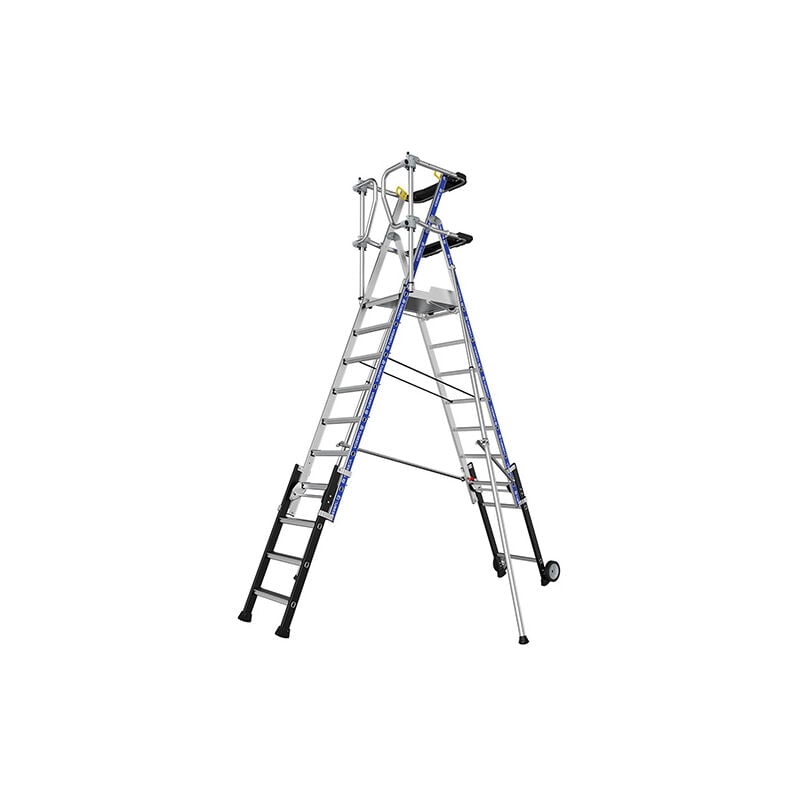 Tubesca Comabi - Pirl télescopique de 8 à 10 marches - Hauteur max. de travail 4.30m - 2272962