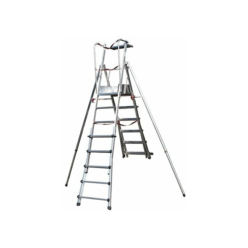 Matisère - pirl télescopique 4 à 6 marches - Hauteur max. de travail 3.48m - SCA1980/06