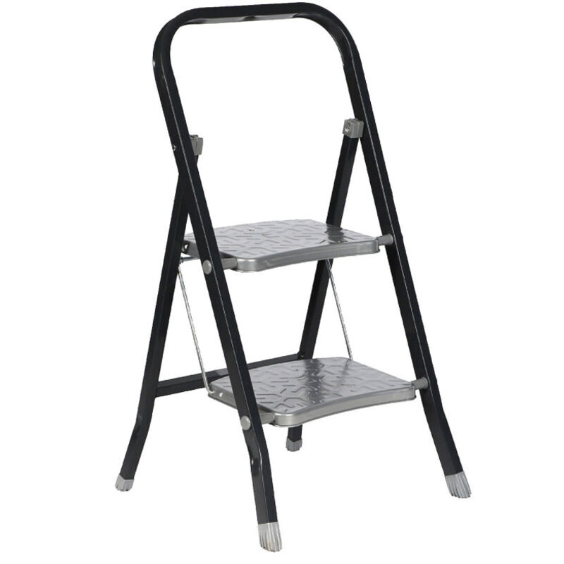 Escabeau Pliable 2 marches Noir Atmosphera