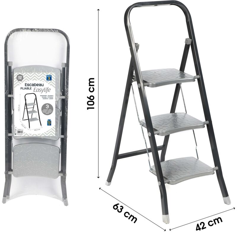 Escabeau Pliable 3 Marches Atmosphera