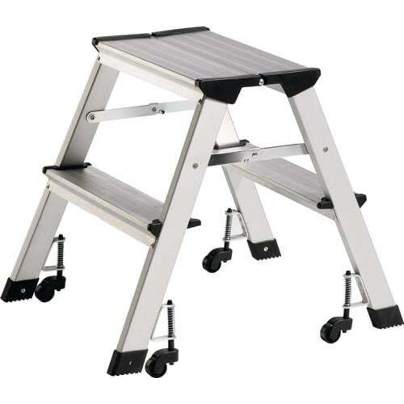 Escabeau pliant Marche plateforme y comp. 2 Hauteur de la plate-forme 440 mm aluminium mobile