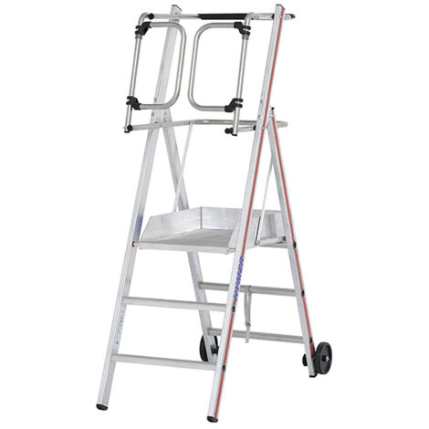 Escabeau pro 3 marches de 2.69m de hauteur de travail maximale. - 848303