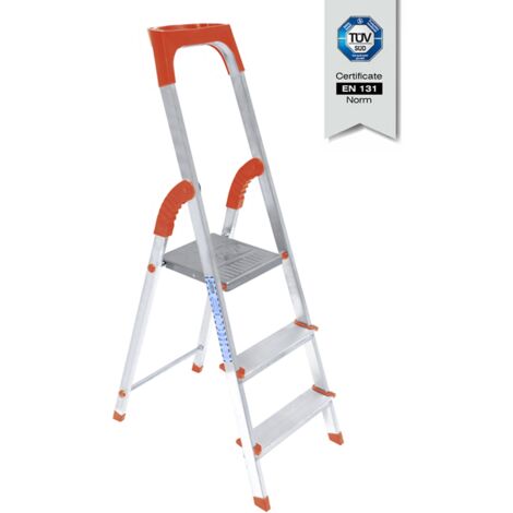 Escabeau professionnel en aluminium, avec rangement d'outils - certifié  normes EN131 - SARAYLI  3 marches – SARAYLI 1501