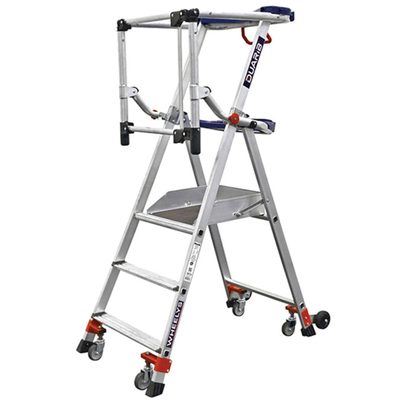 Matisère - Escabeau roulant 3 marches - Hauteur max de travail 2.70m - 511903