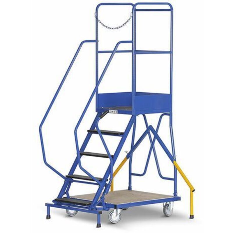 Matisère - Escabeau roulant de 8 marches. Hauteur de travail max. de 3.76m - ESRB08D1W