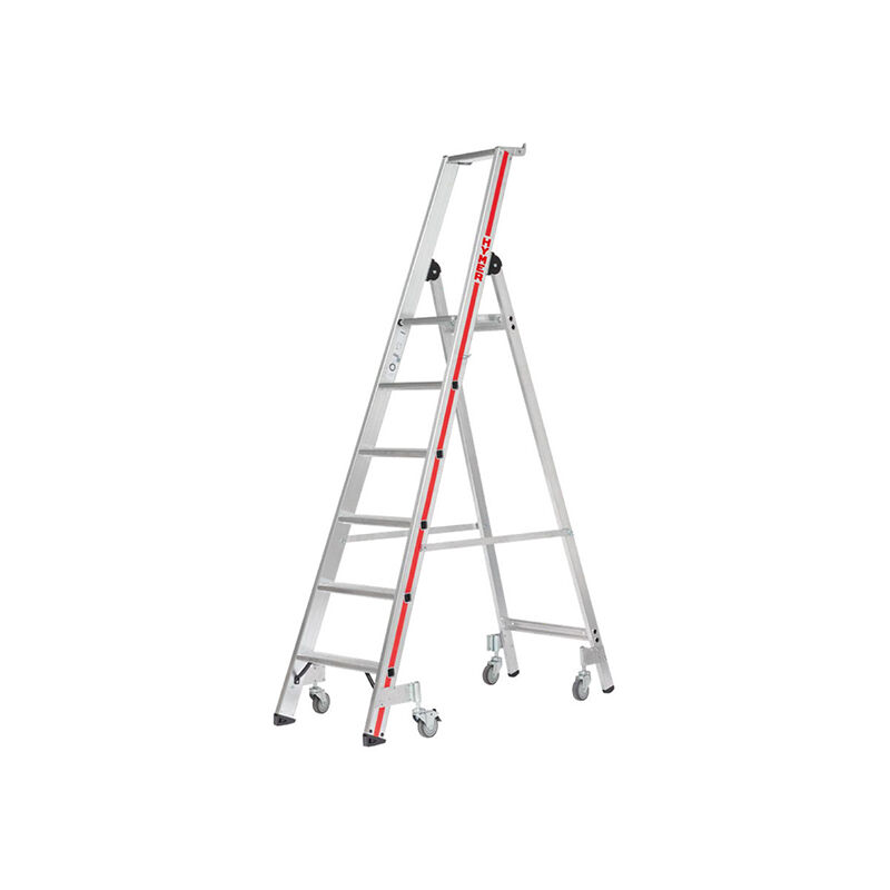 Escabeau roulant de 10 marches - Hauteur de travail maximale de 4.30m - 8026/10-4P