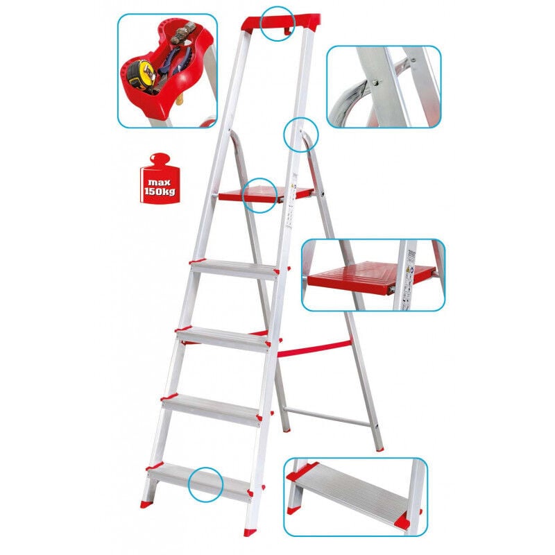 Escabeau semi professionnel Ecomax 6 marches