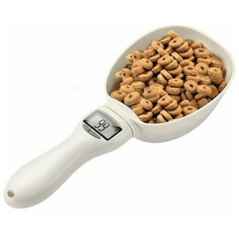 Escala de cuchara de comida digital desmontable para escalas Escalas de alimentos de alta precisión Mascotas Perros Gatos con pantalla Lcd de alimentos