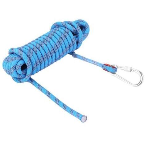Escalade Corde Parachute de Survie Corde Escalade Corde Auxiliaire Corde De Sécurité Multifonction pour Escalade Alpinisme Grimpe Montagne Descente 12mm(20M)