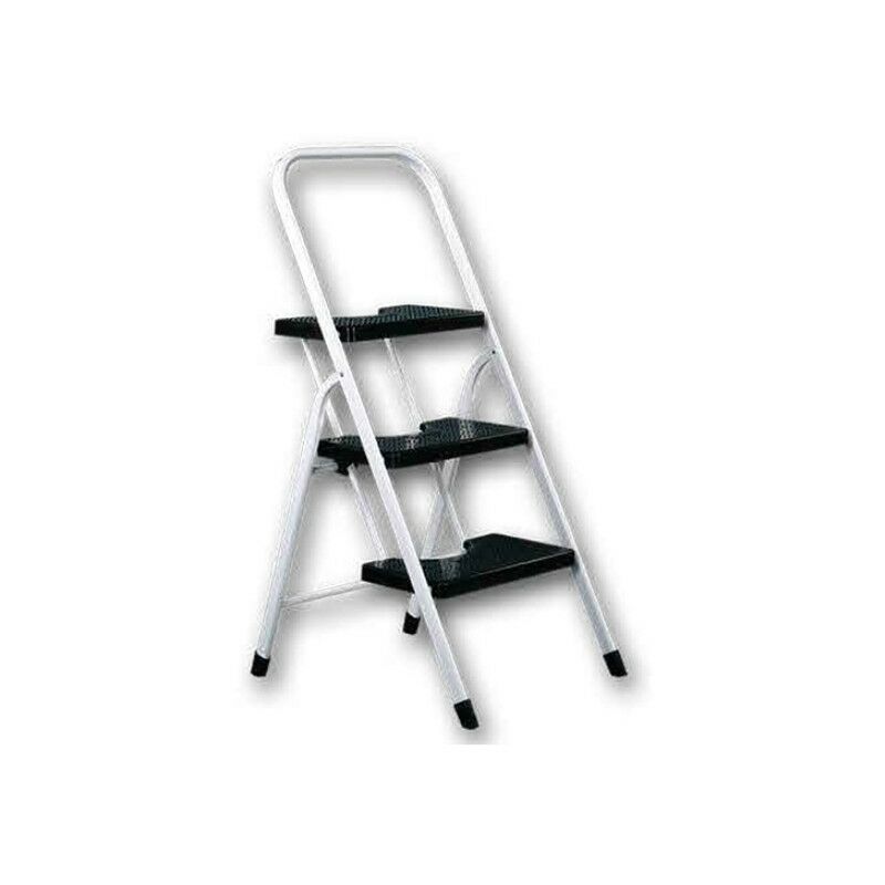

Escalera Blanca 3 Peldaños Negros C/Barandilla Baja
