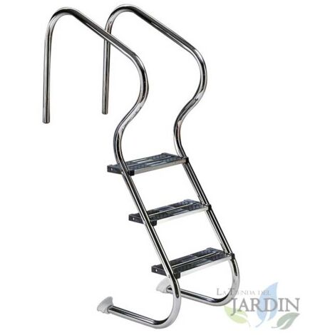 Escalera Acceso Fácil para Piscina  3 Peldaños  Escalera Antideslizante  Escalera Accesible para Piscinas Familiares