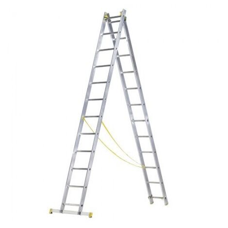 Escalera aluminio 2 tramos 10+10 peldaños