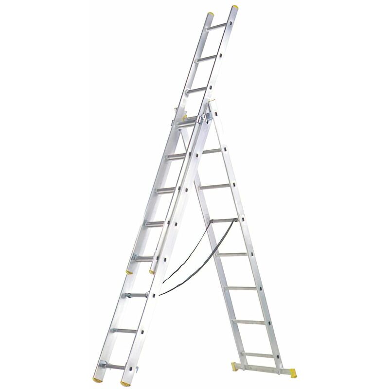 

Escalera Aluminio 3 Tramos 9+9+9 Peldaños
