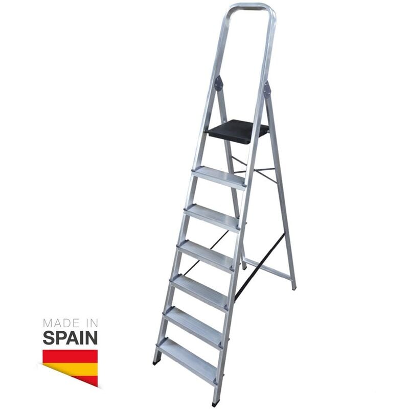 

Escalera aluminio 7 peldaños Max. 150kg