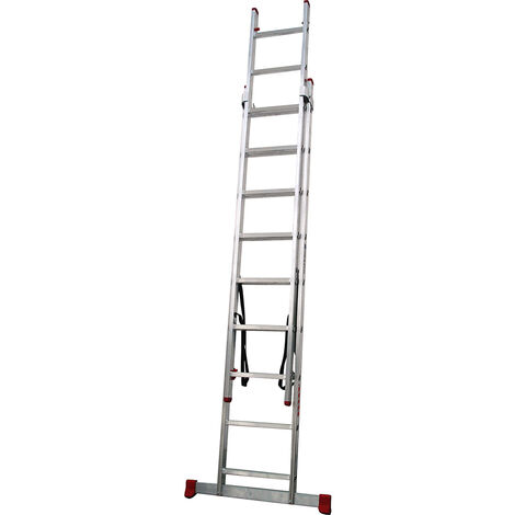 Escalera aluminio extensible doble - 7 peldaños 2x2
