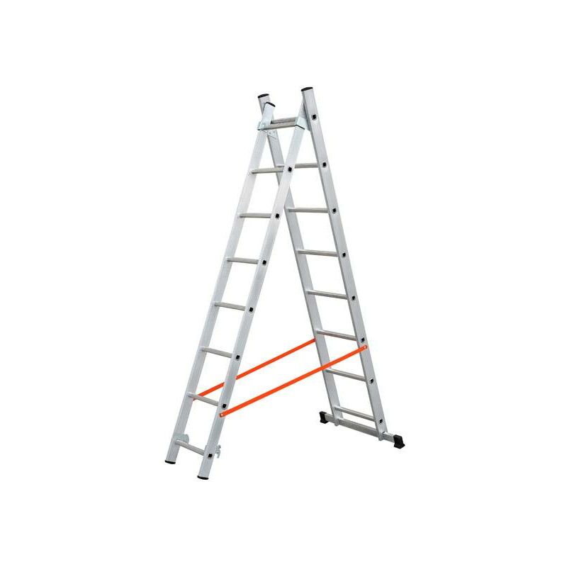 

Escalera de aluminio profesional doble combinada Kylate 2x10 peldaños