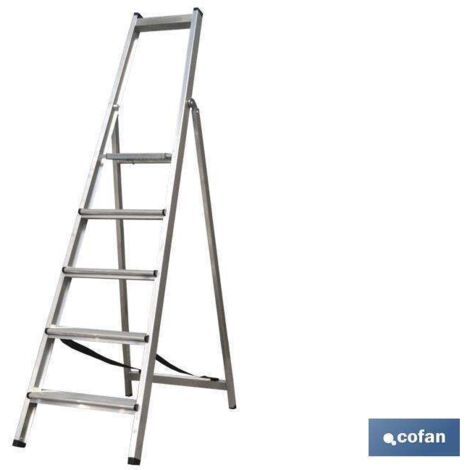 ESCALERA ALUMINIO SOLDADA 5 PELDAÑOS - REFORZADA
