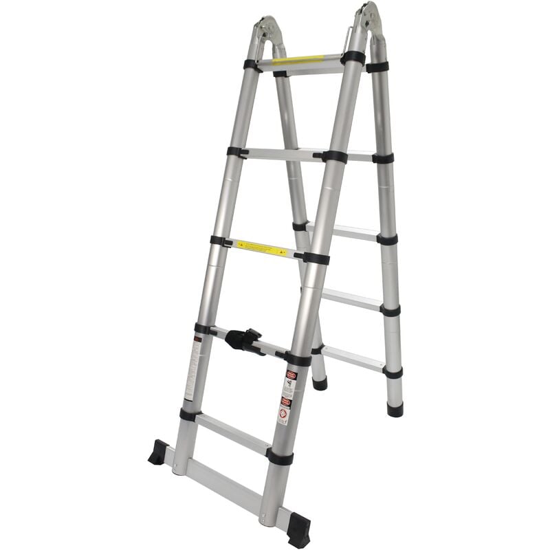 

Escalera Articulada, Aluminio, 5 + 5 Peldaños, 3.16m - MADER® | Hardware