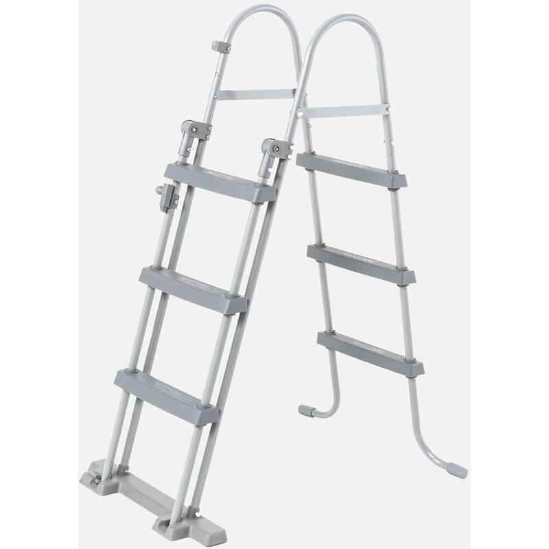 

Escalera simétrica sobre suelo con 3 peldaños para piscinas de hasta 107 cm de altura, accesorio para piscinas