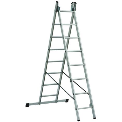 Escalera de 2 planos transformable - 2,17 a 3,47 m