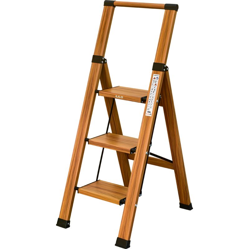 Escalera de 3 peldaños para el hogar Plegable - aluminio - ILILO FIT WW Pro