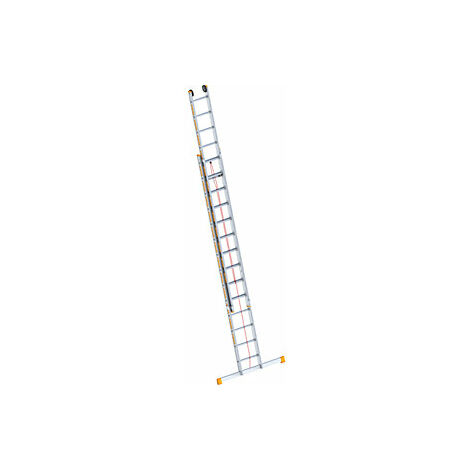 Escalera de aluminio con cable de 2 piezas extraíble incl