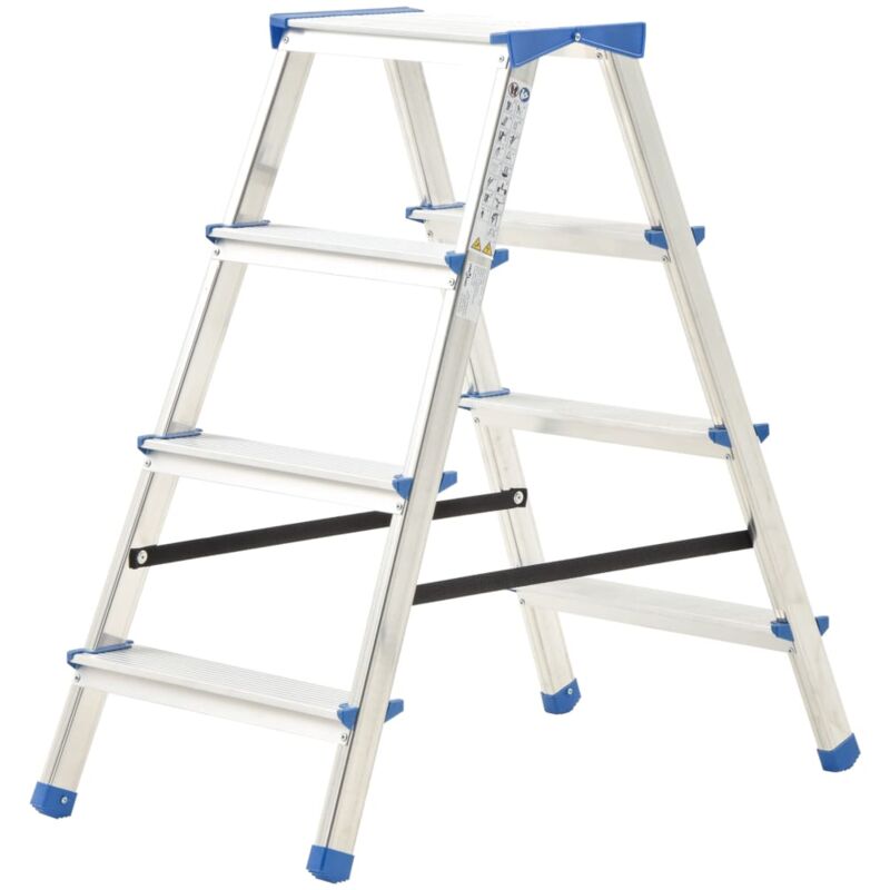 

Escalera de aluminio doble cara 4 peldaños 90 cm - Vidaxl