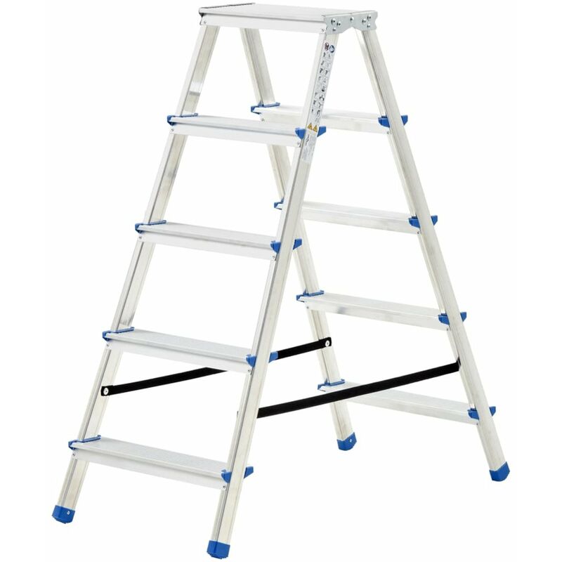 

Escalera de aluminio doble cara 5 peldanos 113 cm
