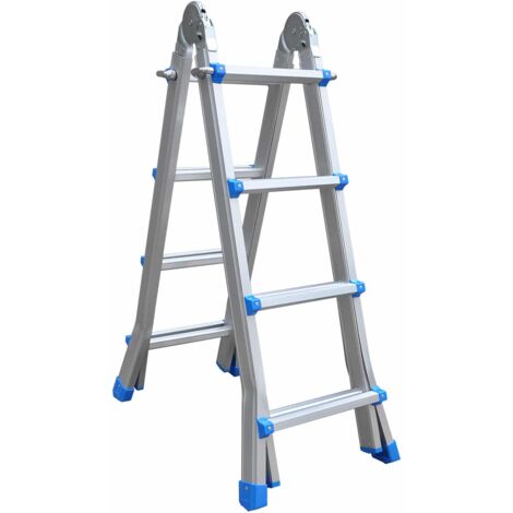 Escalera de Aluminio Profesional Articulada Catter House Multiusos 4x4 Altura Máxima de Trabajo 540 cm