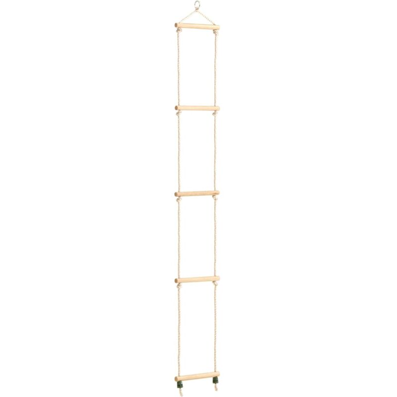 

Youthup - Escalera de cuerda para nios madera maciza y PE 30x168 cm - Marrón