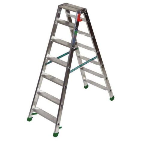 Escalera de doble subida con 6 peldaños