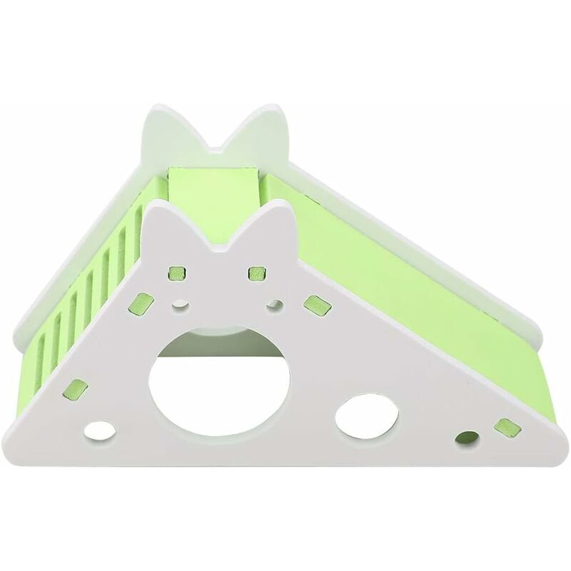 

Escalera de escalera para hámster, casa de madera para hámster, montaje de mascotas, nido de descanso, juguetes para trepar para hámster (verde)