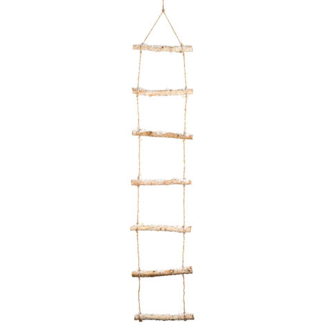 Escalera de madera con luces LED 4x35x150 cm
