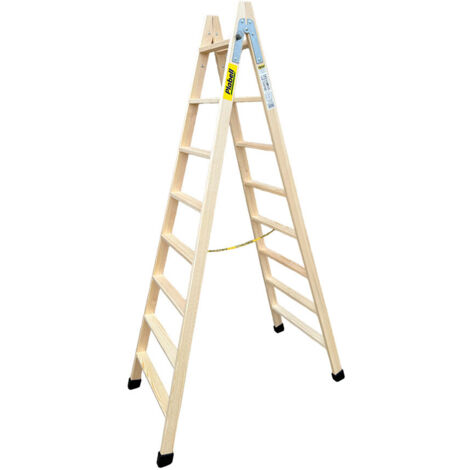ESCALERA DE MADERA PELDAÑOS ANCHOS 214mc ALTO BLD-8 PLABELL