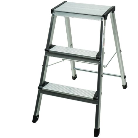 Escalera de paso plegable de aluminio de 3 peldaños WERKA PRO
