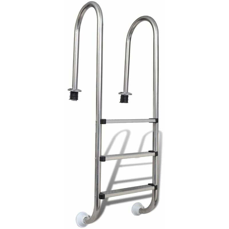 

Escalera de piscina 3 peldanos acero inoxidable 120 cm