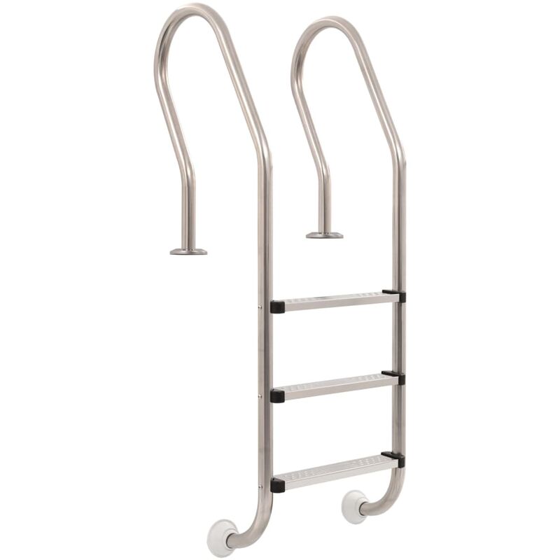 

Escalera de piscina 3 peldaños acero inoxidable 304 120 cm