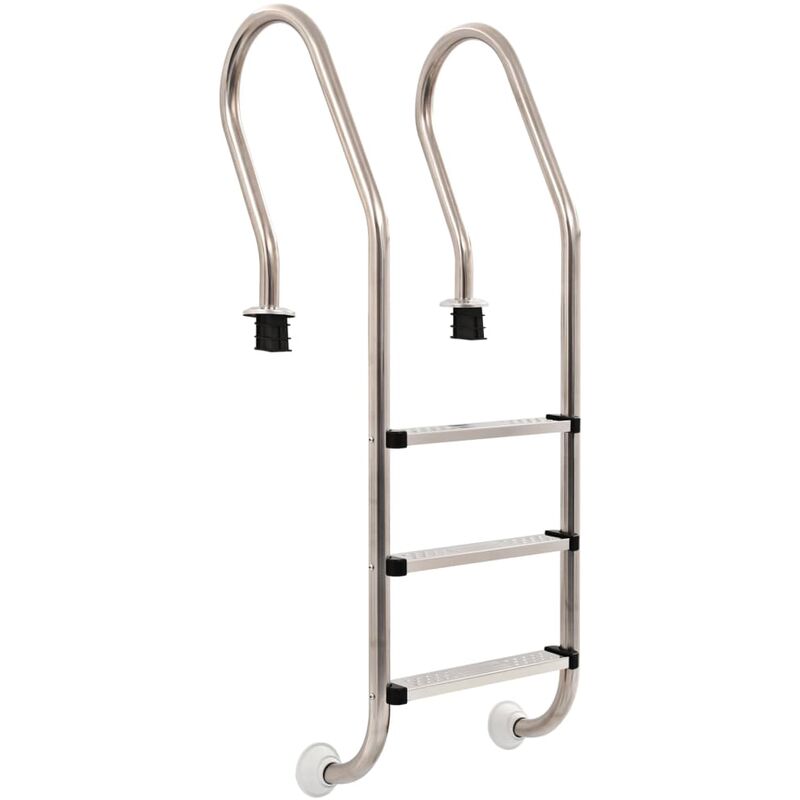 

Escalera de piscina 3 peldaños acero inoxidable 304 120 cm