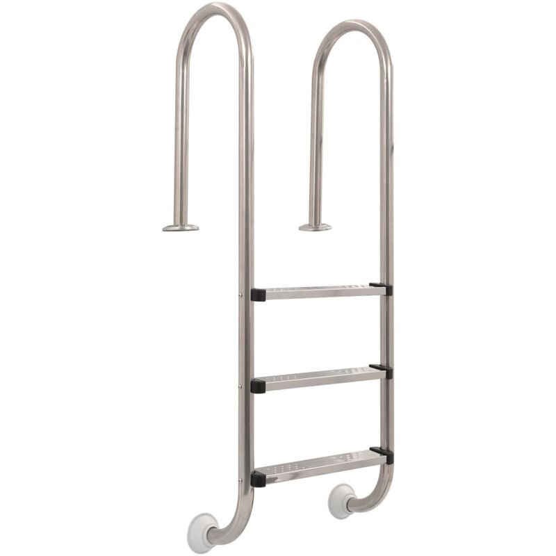 

Escalera de piscina 3 peldaos acero inoxidable 120 cm - Plateado