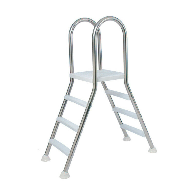 

Flexinox - Escalera de piscina modelo de puente en acero inoxidable A304L de 3+3 peldaños de plástico