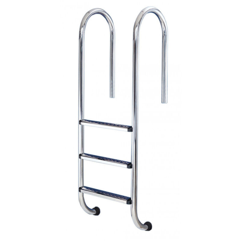 Flexinox - Escalera Recta Antideslizante De Acero Inoxidable De 4 Peldaños 87132049