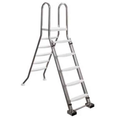 Escalera de seguridad para piscina elevada con plataforma - 4 - 1350 mm