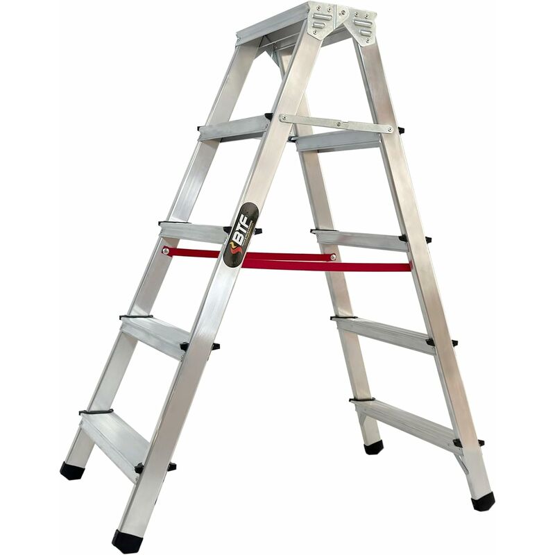 

Escalera de Aluminio Doble Acceso 5 peldaños tijera plegable
