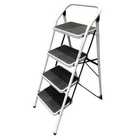 Escalera dom tijera 0,955mt 4 peldaños anch acero bl homelux