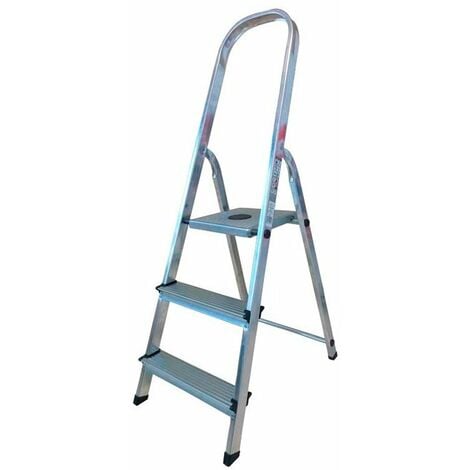 Escalera doméstica aluminio 3 peldaños